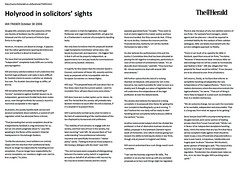 Holyrood in Solicitor's Sights Octover 30 2006 The Herald