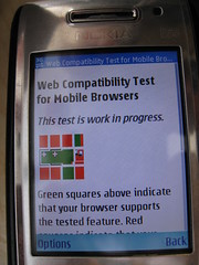 The Nokia Services browser is not Web compatible