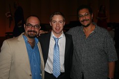 With composers Alberto RodrÃ­guez and Alfonso Fuentes