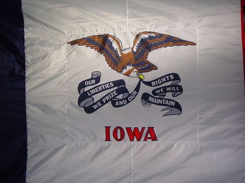 Iowa State Flag at Nathan Weeks Middle School, Des Moines, Iowa