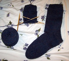 dad's second sock in progress