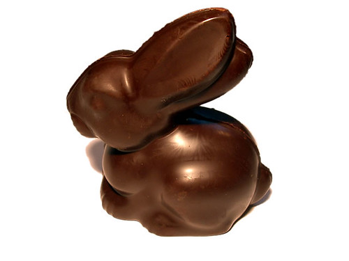 chocolate bunny. Chocolate. Bunny.