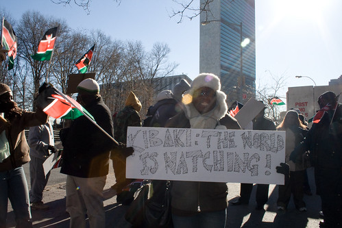 protest outside of United Nations