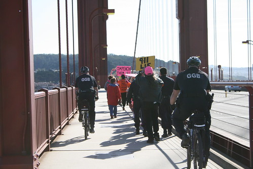 Protesters on the Bridge