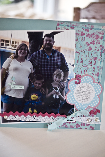 and now they are five scrapbook page