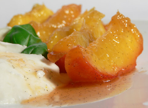 Caramelized Peaches with Vanilla and Chili