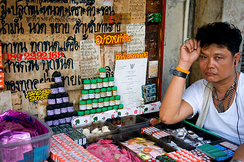 Selling sexual aids in Bangkok's Chinatown