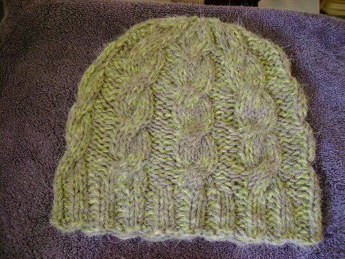 cabled hat