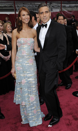 George Clooney y Sarah Larson Premios Oscar 2008