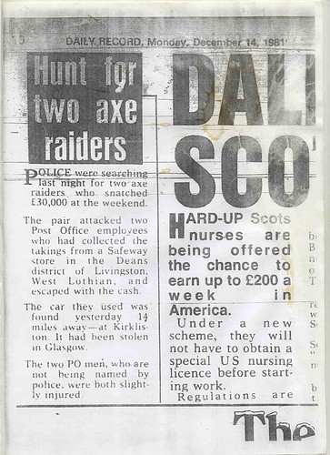 Daily Record Monday 14 1981