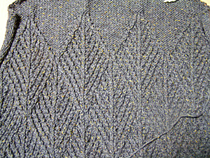 The back of the jacket in work(detail)