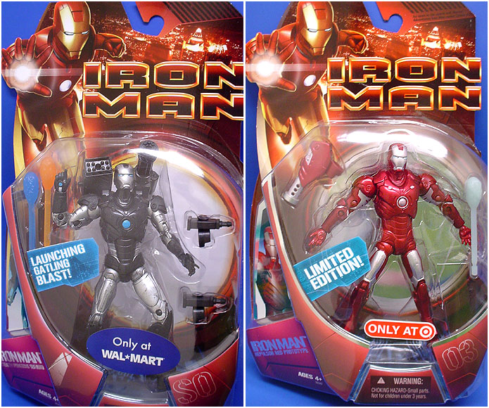 Iron Man Mark I Glitter Yellow Hasbro Marvel Handful of Heroes Wave 1 2 