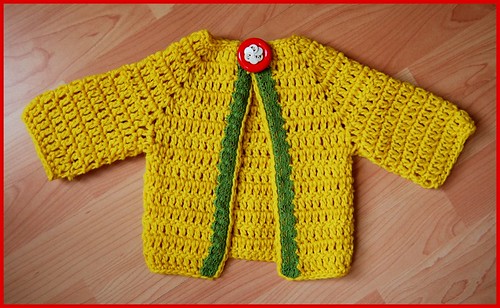 yellow wool baby sweater