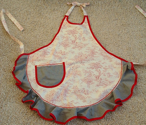 toile apron made by aunt george