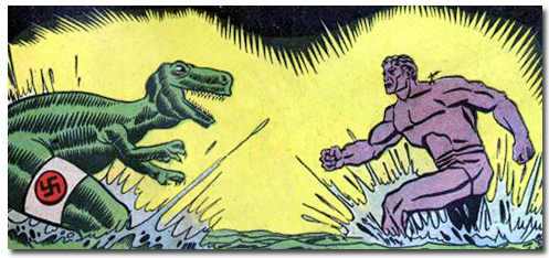 Clue Comics - The Giant vs Nazi Robot Dinosaur