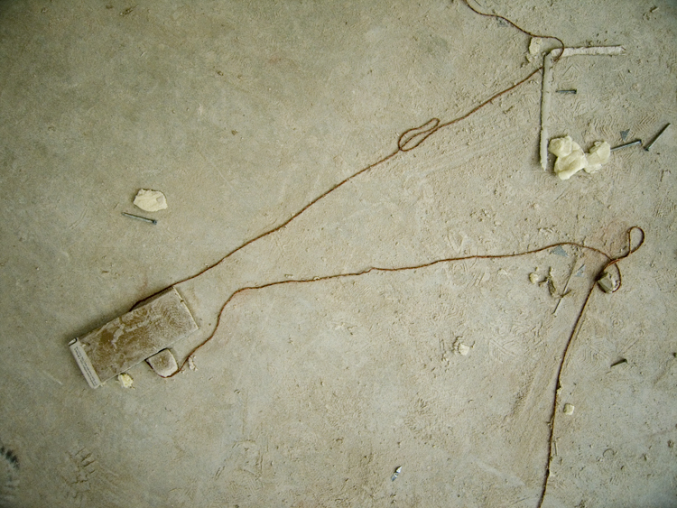 studio floor with string