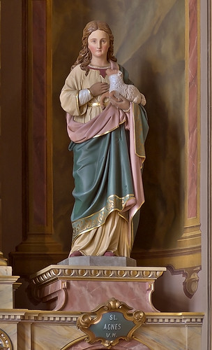 Saint Joseph Shrine, in Saint Louis, Missouri, USA - statue of Saint Agnes