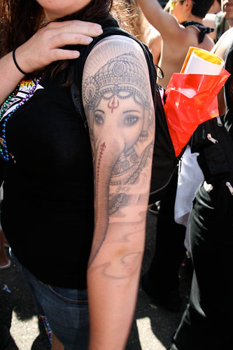 gay tattoo. Ganesh Tattoo at Gay Pride