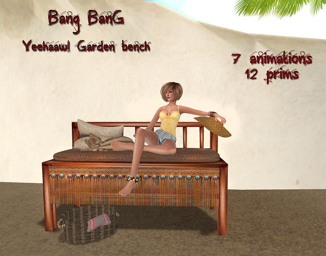 Bang Bang - Yeehaaw! Garden bench