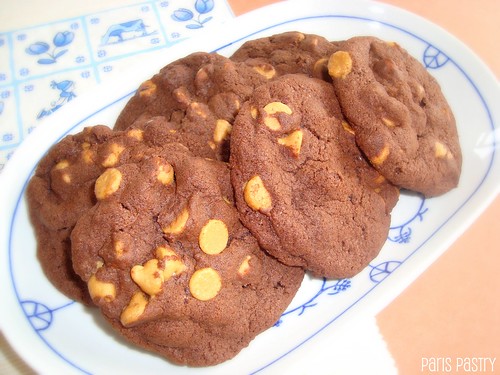 Chocolate - Peanut Butter Chip Drop Cookies
