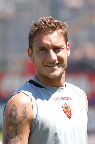 tattoo soccer player: Francesco Totti with gladiator ...