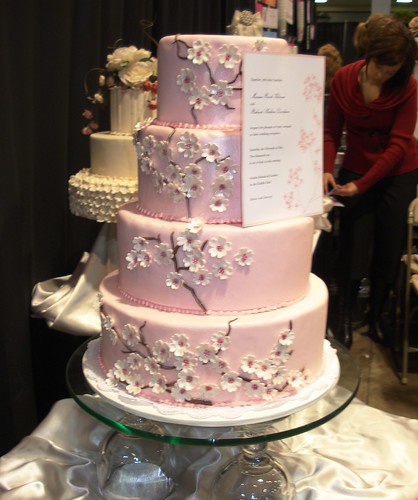 simple wedding cakes pink