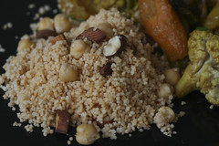 Vegetable Tagine with Almond and Chickpea Couscous