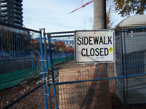 sidewalk closed