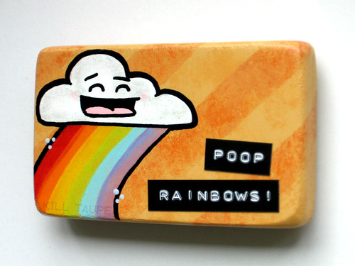 Pooping Rainbows Magnet 2 1/4" x 3