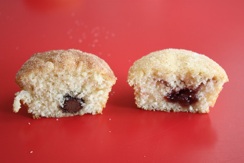 Jam/Chocolate Doughnut Muffins