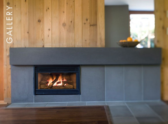 Custom Concrete fireplace
