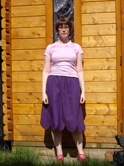Scalloped skirt - purple