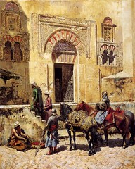 Entering the Mosque. Edwin Lord Weeks