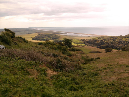 View over Chesil Beach from the Coast road by rowsew