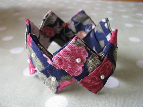 Fabric Origami Bracelet by Handmade and Heritage