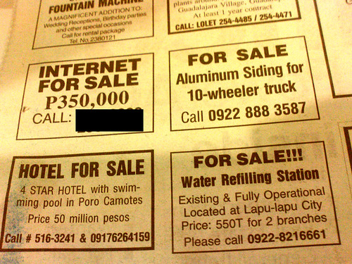 The Internet is for sale