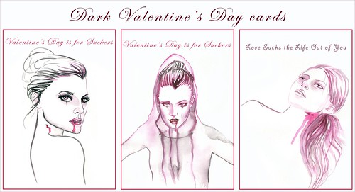 dark valentine cards