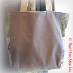 Spring Green and Gray<p>Small Knitting or Diaper Tote