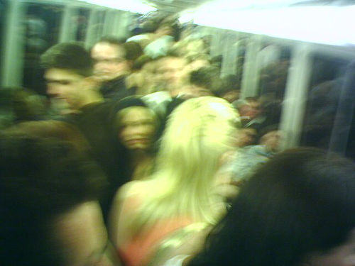 crowded train