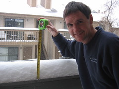 Dennis Measures the snowfall