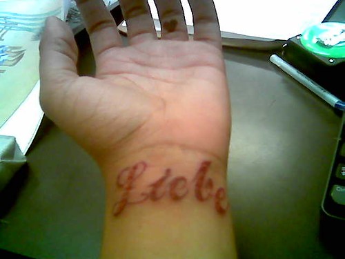  Liebe Tattoo (Love in German) 