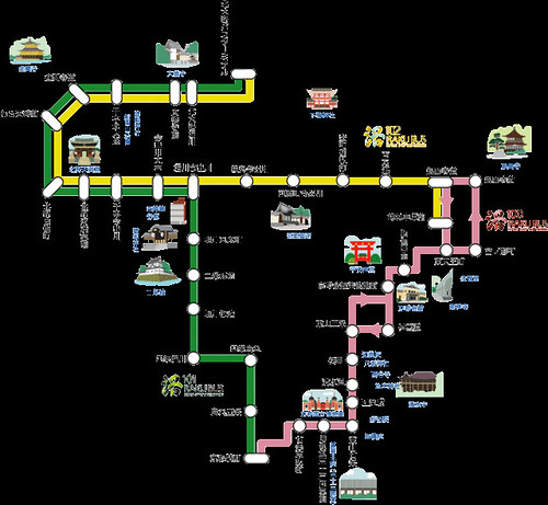 你拍攝的 京都洛バス100号系統_map。