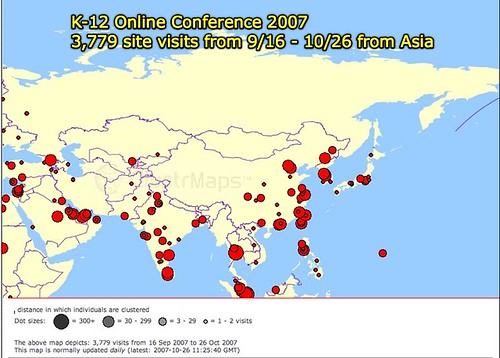 K12Online07 Site Visits from Asia