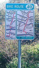 Bicycle Route 40 sign, Austin Texas