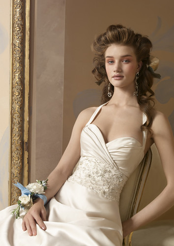halter wedding gown