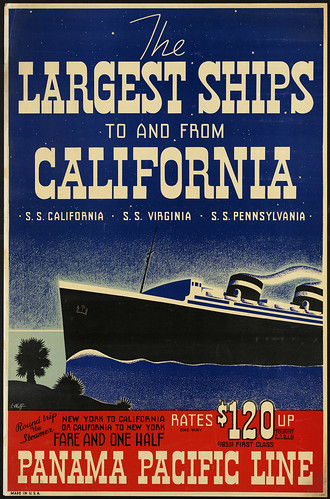 The largest ships to and from California. S. S. California, S. S. Virginia, S. S. Pennsylvania by Boston Public Library