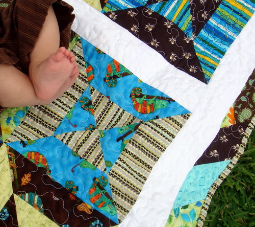 Triangles and Squares Quilt Detail and Feet