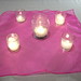 Pink candle centerpiece