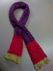 cable scarf for 3 year old gal