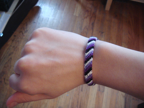 I went to K-Mart on Saturday and bought a friendship bracelet kit, 